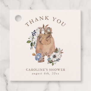 Étiquettes Cadeau Merci du Baby shower de la crèche de Boho neutre
