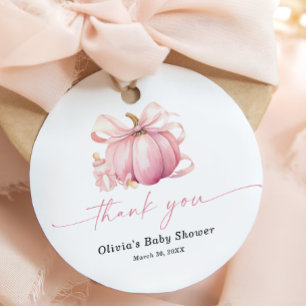 Étiquettes Cadeau Merci du Baby shower de l'automne du petit Citroui