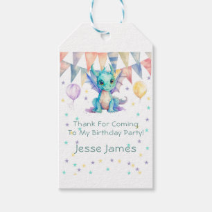 Étiquettes-cadeau Merci du Parti Anniversaire de enfant du Dragon vi