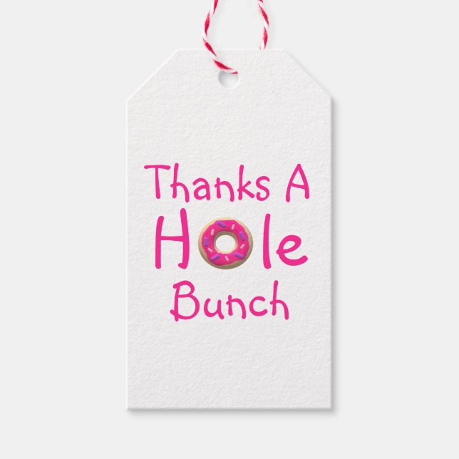 Étiquettes-cadeau Merci du parti Donut (Devant)
