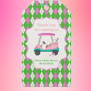 Étiquettes-cadeau Merci Élégant Chariot de Golf Prêt Pour Baby Showe