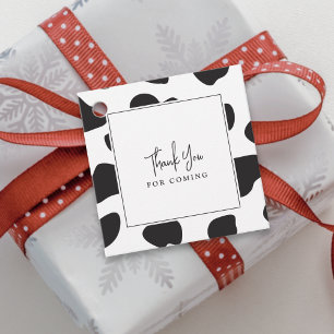 Étiquettes Cadeau Merci Élégant Pour L'Impression Whimsical De Vache