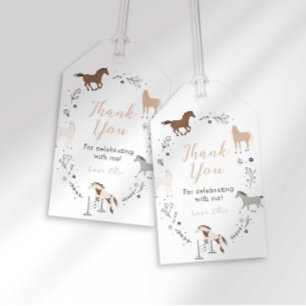 Étiquettes-cadeau Merci équestre occidental Tags