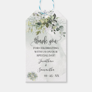 Étiquettes-cadeau Merci Eucalyptus succulent verdure tendance tag