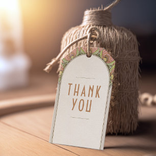 Étiquettes-cadeau Merci Favor Tag Art Nouveau Vintage
