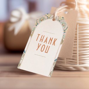 Étiquettes-cadeau Merci Favor Tag Art Nouveau Vintage