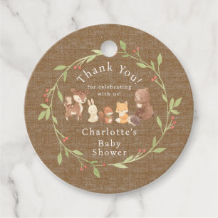 Étiquettes Cadeau Merci forestier enchanté