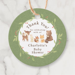 Étiquettes Cadeau Merci forestier enchanté