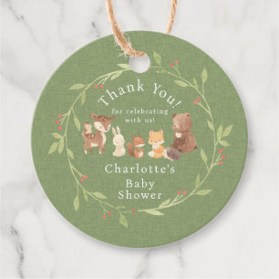Étiquettes Cadeau Merci forestier enchanté