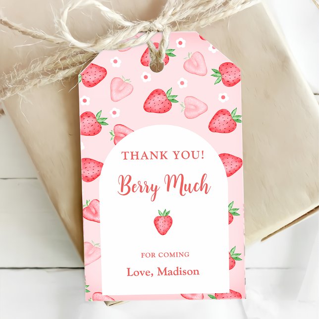 Étiquettes-cadeau Merci fraise Berry Beaucoup d'étiquettes cadeaux (Créateur téléchargé)