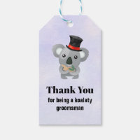 Merci Groomsman avec Koala Pun