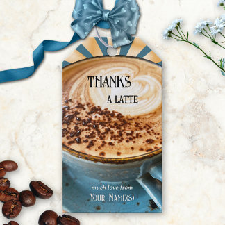 Étiquettes-cadeau Merci Latte Lover Lover