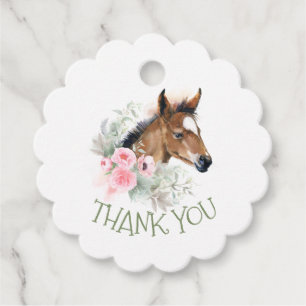Étiquettes Cadeau Merci Little Horse fête d'anniversaire