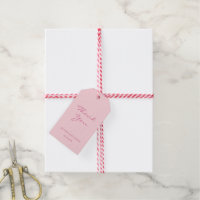 Merci main moderne Texte Blush Pink Chic
