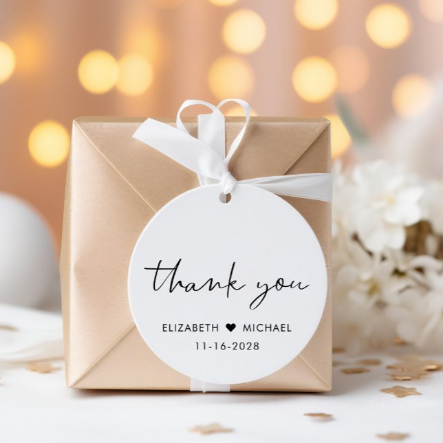 Étiquettes Cadeau Merci Mariage chic (Créateur téléchargé)