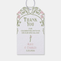 Merci Mariage floral Art nouveau