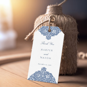 Étiquettes-cadeau Merci Mariage floral victorien