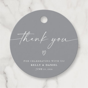 Étiquettes Cadeau Merci Mariage minimaliste