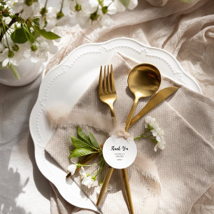 Étiquettes Cadeau Merci Mariage minimaliste simple