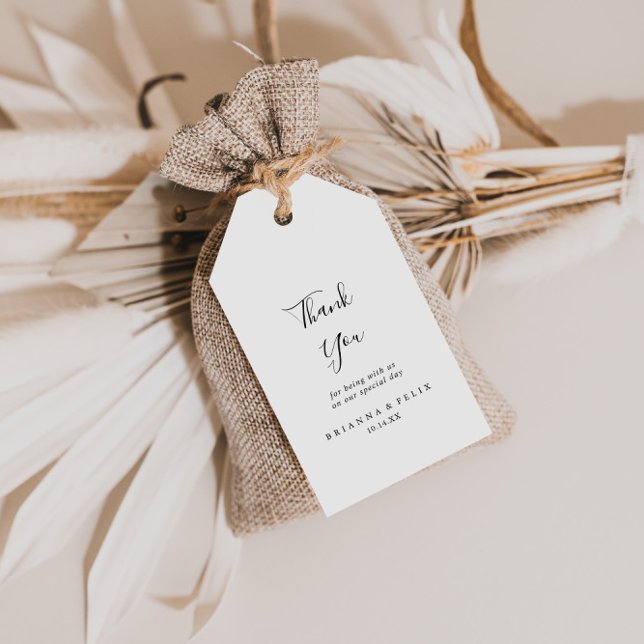 Étiquettes-cadeau Merci Mariage minimaliste simple (Créateur téléchargé)