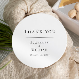 Étiquettes Cadeau Merci Mariage moderne simple