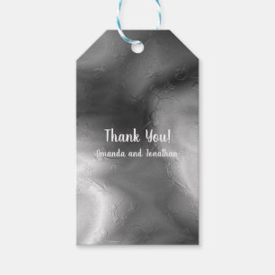 Étiquettes-cadeau Merci Mariage noir et blanc personnalisé Gif