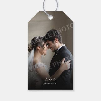 Étiquettes-cadeau Merci Mariage photo simple et élégant