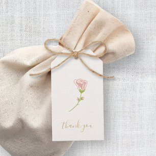 Étiquettes-cadeau Merci Mariage rose rose rose chic