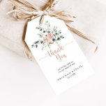 Étiquettes-cadeau Merci Mariage rose rose rose rose classique<br><div class="desc">Ces classiques rose rose rose rose rose floral mariage merci étiquettes de faveur sont parfaits pour une réception de mariage rustique. Le design est composé d'élégantes aquarelles rose roux et de feuillage vert, soigneusement assemblés en de beaux bouquets. Personnalisez ces balises avec un message court, vos noms et votre date...</div>