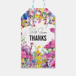 Étiquettes-cadeau 🌺🌸🏵️Merci Meadow Blooms