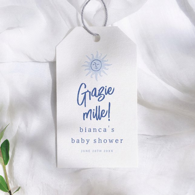 Étiquettes-cadeau Merci Mille! Remerciements pour une Baby Shower po (Créateur téléchargé)