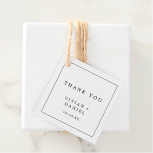 Étiquettes Cadeau Merci minimaliste de typographie