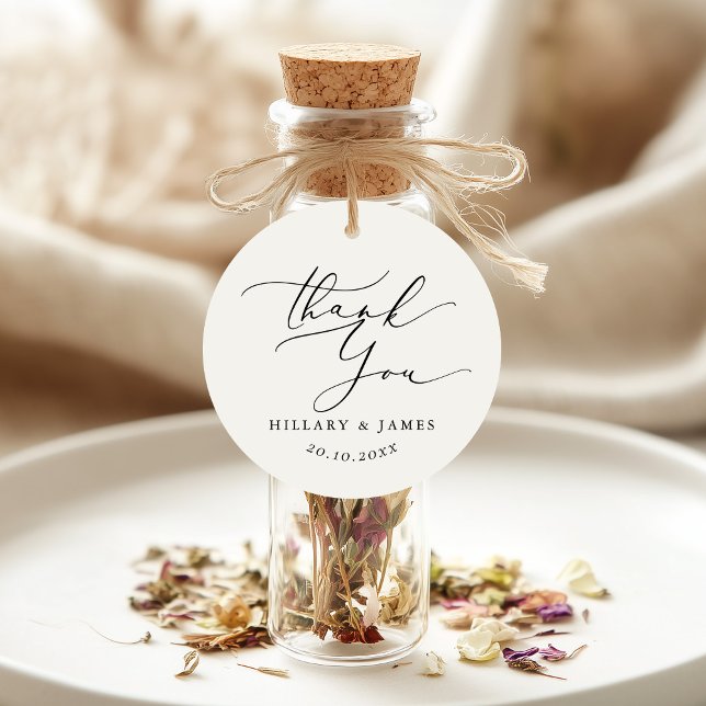 Étiquettes Cadeau Merci minimaliste moderne Mariage (Créateur téléchargé)