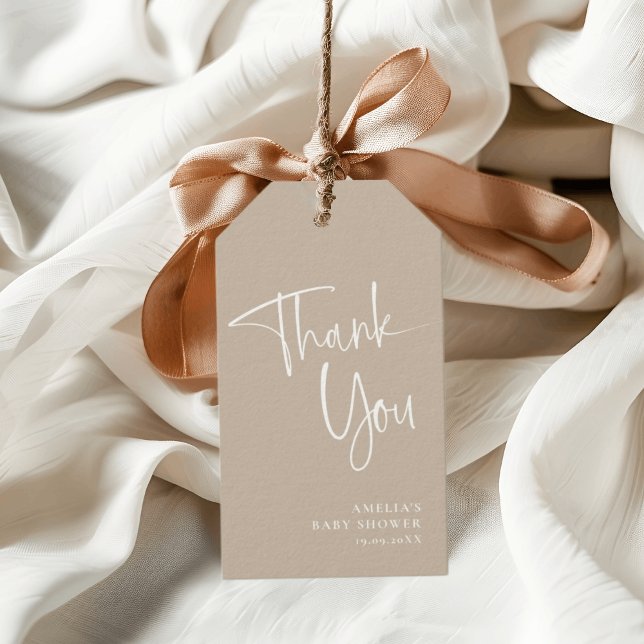Étiquettes-cadeau Merci Moderne Élégant Script  (Créateur téléchargé)