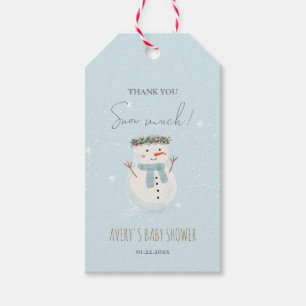 Étiquettes-cadeau Merci motoneige mignon neige beaucoup