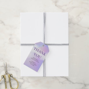 Étiquettes-cadeau Merci Nuage 9 Pastel Gradient Fête des mariées Fa
