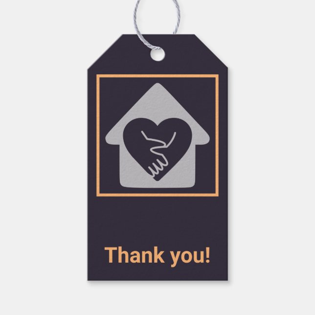 Étiquettes-cadeau Merci personnalisé des soins à domicile aux person (Devant)