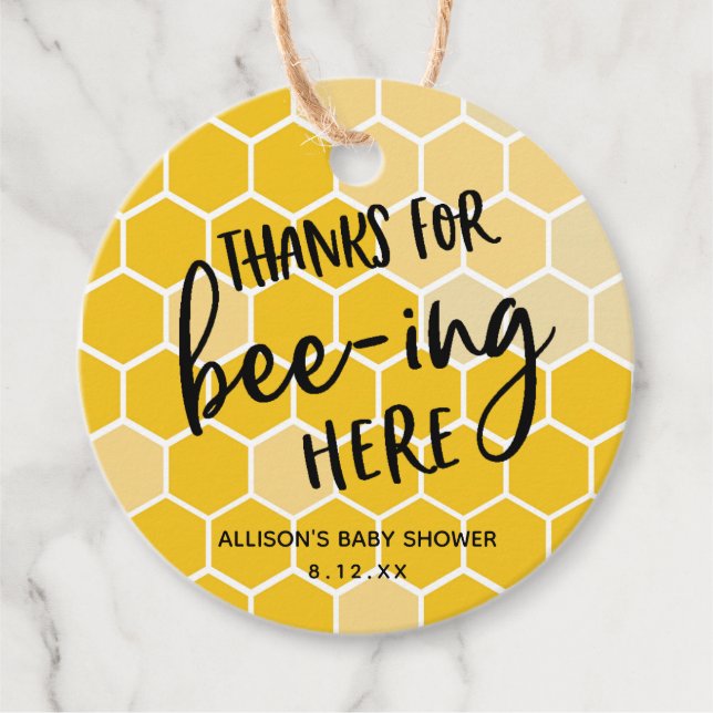 Étiquettes Cadeau Merci pour Bee-ing (Devant)