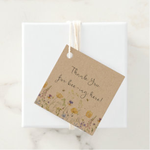 Étiquettes Cadeau Merci pour Bee-ing Here Tags Cadeau/Faveur