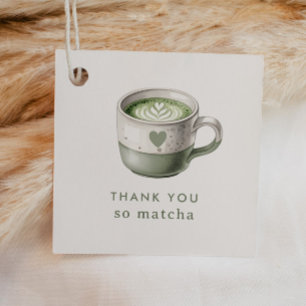 Étiquettes Cadeau Merci pour cette Baby Shower au thé vert Matcha Sa