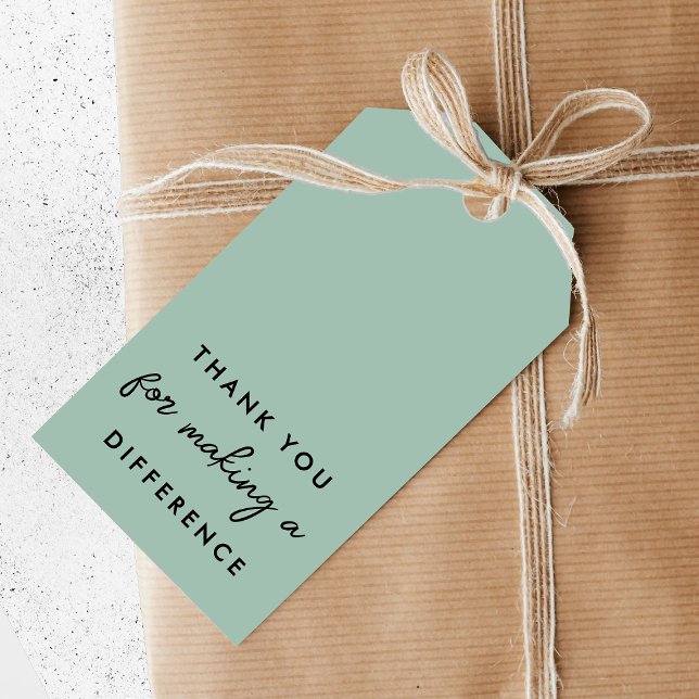 Étiquettes-cadeau Merci pour faire une différence (Créateur téléchargé)