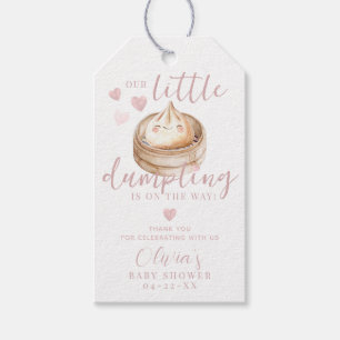 Étiquettes-cadeau Merci pour la Baby Shower de la Petite Fille Dumpl