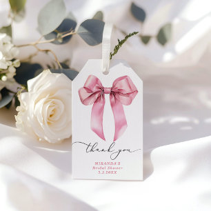 Étiquettes-cadeau Merci pour la Baby Shower de mariage girly Ruban R
