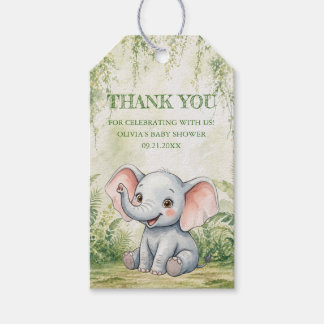 Étiquettes-cadeau Merci pour la Baby Shower Thème Jungle Tropicale S