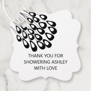 Étiquettes Cadeau Merci pour la Douche de Mariée avec Amour