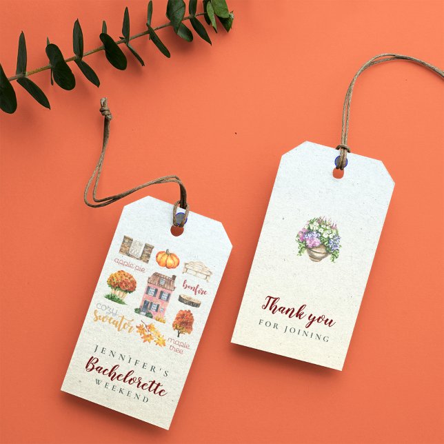 Étiquettes-cadeau Merci pour la fête de bachelor Rustic préférés d'a (Créateur téléchargé)