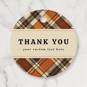 Étiquettes Cadeau Merci pour la photo de style cottage automnal rust