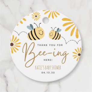 Étiquettes Cadeau Merci pour l'abeille ici Baby shower
