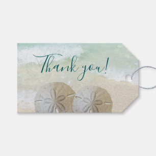 Étiquettes-cadeau Merci pour le mariage à la plage Dollars de Sable