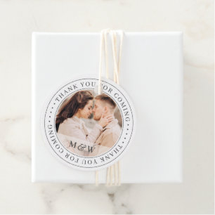 Étiquettes Cadeau Merci Pour Le Mariage Classique À Venir Photo Pers